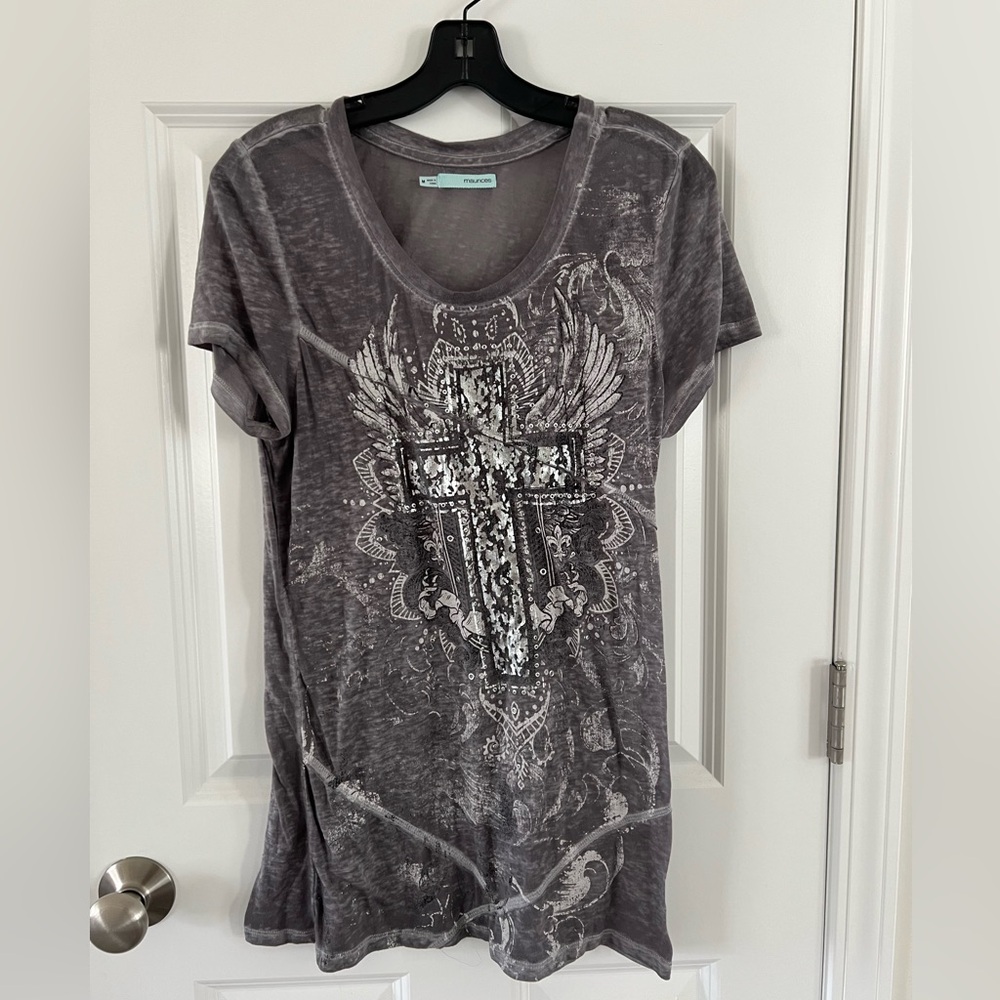 Maurices Washed Gray Graphic Tee